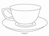 Saucer Teacup Beker Getdrawings Mug Chocolate Coloringpage Getcolorings Kleurplaten Drankje Coasters sketch template
