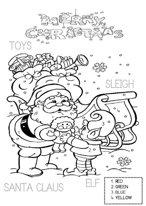 coloring pages  kindergarten christmas printable color