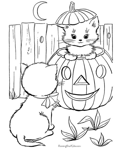 halloween cats coloring pages kittens halloween coloring