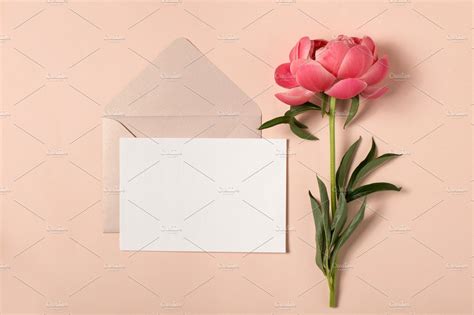 greeting card  envelope mockup print templates creative market