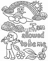 Pages Kids Positive Colouring Affirmations Book Sample sketch template