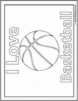 Basketball Coloring Pages Court Print Template Outline sketch template