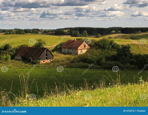 farm stock image image  rural landscape cloud