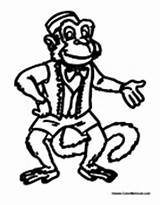Monkey Circus Coloring Pages Monkeys Colormegood Animals sketch template