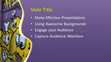graffiti powerpoint template  powerpoint templates