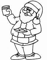 Santa Coloring Christmas Eve Cookies Advertisement Book sketch template