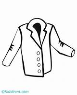 Jacket Coloring Pages Coat Template sketch template