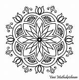 Kolam Rangoli Chakra Colouring Designs Outline Kamalam Coloring Pages Drawing Printable Patterns Choose Board Structure sketch template