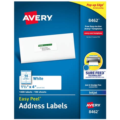 avery easy peel address labels      labels  walmartcom walmartcom