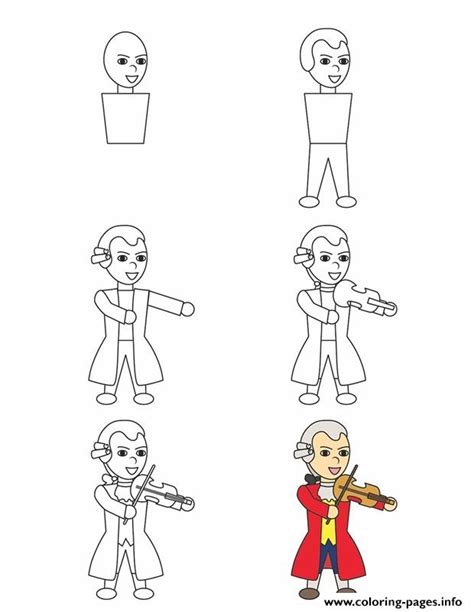 beautiful images mozart coloring page meet  composers set