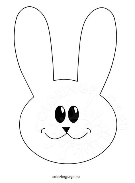 easter bunny face template printable rabbit template clipartsco