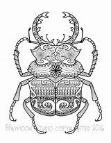 Coloring Beetle Scarab sketch template
