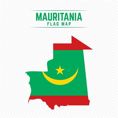 Flag Map Of Mauritania 2400592 Vector Art At Vecteezy