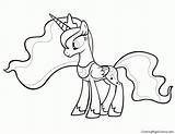 Coloring Luna Princess Pony Little Pages Comments sketch template