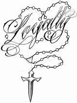 Loyalty Rosary sketch template