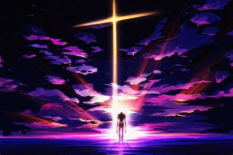 neon genesis evangelion eva 01 anime digital art by sarah j stone