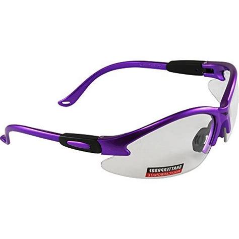Global Vision Cougar Purple Frame Safety Glasses Clear