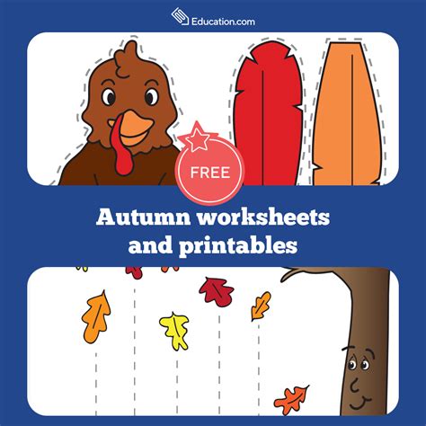 autumn worksheets  printables educational freebies