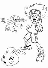 Coloring Pages Digimon Kids Printable Previous sketch template