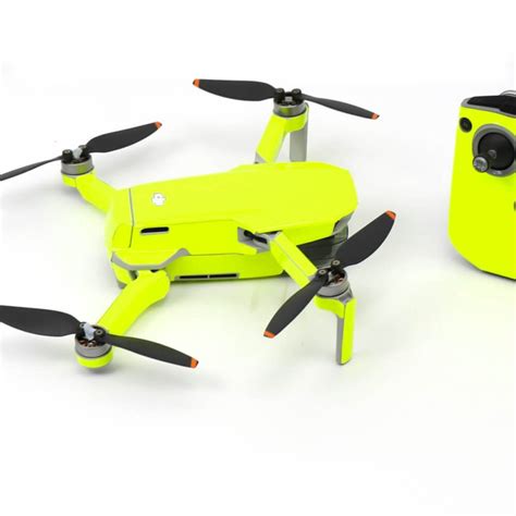 wrap skin decal stickers neon fluoro yellow dji mini  drone