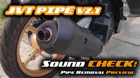 jvt power pipe  honda click game changer vario silent killer soundcheck pipe removal