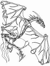Coloring Pages Dragons Fantasy sketch template