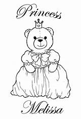 Coloring Pages Name Princess Melissa Bear If Listed Clicking Seen sketch template