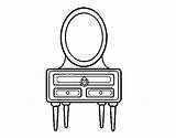 Dressing Table Coloring Coloringcrew sketch template