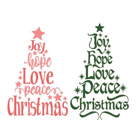 Joy Hope Love Peace Christmas Cuttable Design Apex