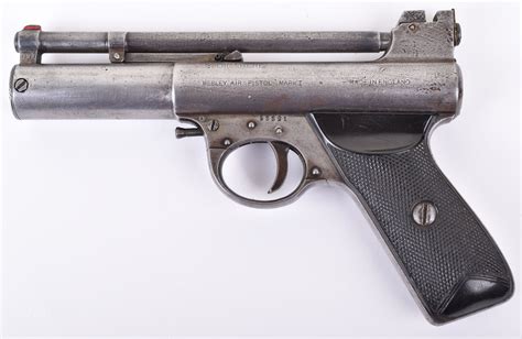 webley mk air pistol  left side stamped webley air pistol marki    foam lined