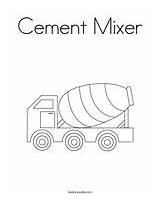 Coloring Cement Truck Mixer Pages Tow Transportation Twistynoodle sketch template