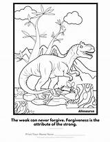 Allosaurus Thirsty sketch template