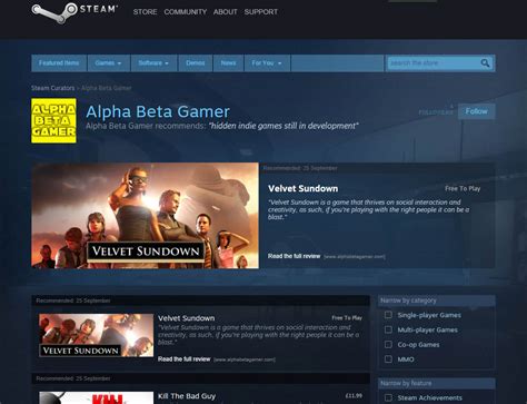 introducing  alpha beta gamer steam curator page alpha beta gamer