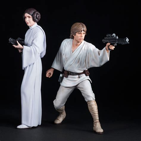 Star Wars Luke Skywalker And Princess Leia Artfx Statue