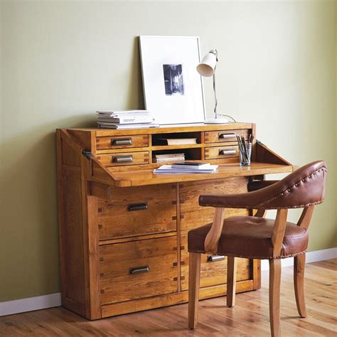 nibbed solid oak office chest desk bureau montana  halo furniture  harrogate north