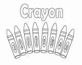 Crayon Crayons Crayola Freecoloring Cricut Toddlers sketch template