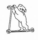 Skateboard Scooter Drawing Bulldog Coloring Pages Puppy Edition Getdrawings sketch template