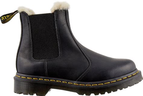 dr martens  leonore lined chelsea winter boots  black lyst