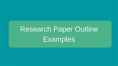 write  outline   research paper    write