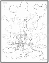 Coloring Castle Pages Disneyland Getcolorings Disney Color sketch template