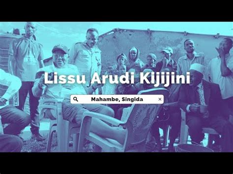 tundu lissu arudi kijijini mahambe singida youtube