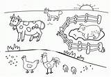 Coloring Pages Animal Farm Template Animals Colouring Templates Kids Color Printable Print sketch template