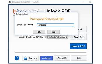 BitRecover Unlock PDF screenshot #1