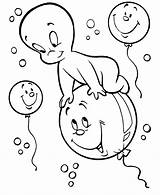 Casper Coloring Pages Halloween Ghost Fun Printable Print Little Kids Sheets Friendly Cartoon Activity Ballon Colorless Sitting Cartoons Lovely Tattoo sketch template