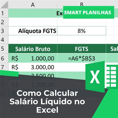 Calcular Salário Líquido No Excel Smart Planilhas