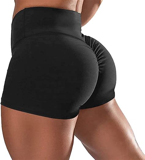 yofit women ruched yoga shorts butt lifting high waist
