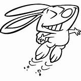 Hopping Bunny Coloring Pages Everywhere Grin Big sketch template