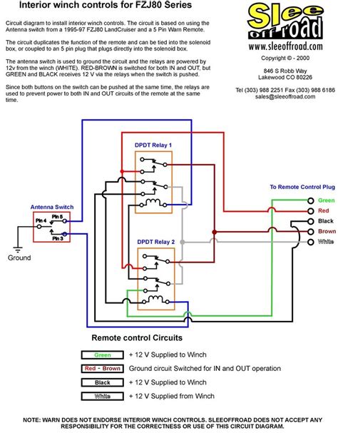 awesome  volt relay wiring diagram   warn winch relay diagram