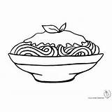 Alimenti Piatto Cibo Piatti Stampare Disegnidacolorareonline Espaguetis Salsa Comida sketch template