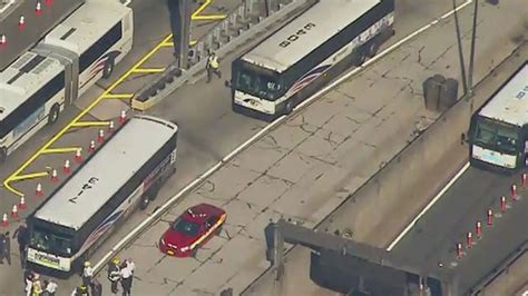 passenger buses collide inside lincoln tunnel near nyc 14 reported